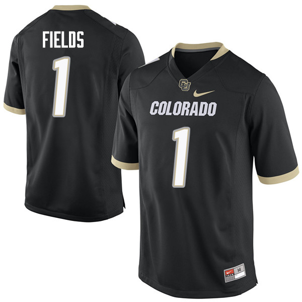 Men #1 Shay Fields Colorado Buffaloes College Football Jerseys Sale-Black